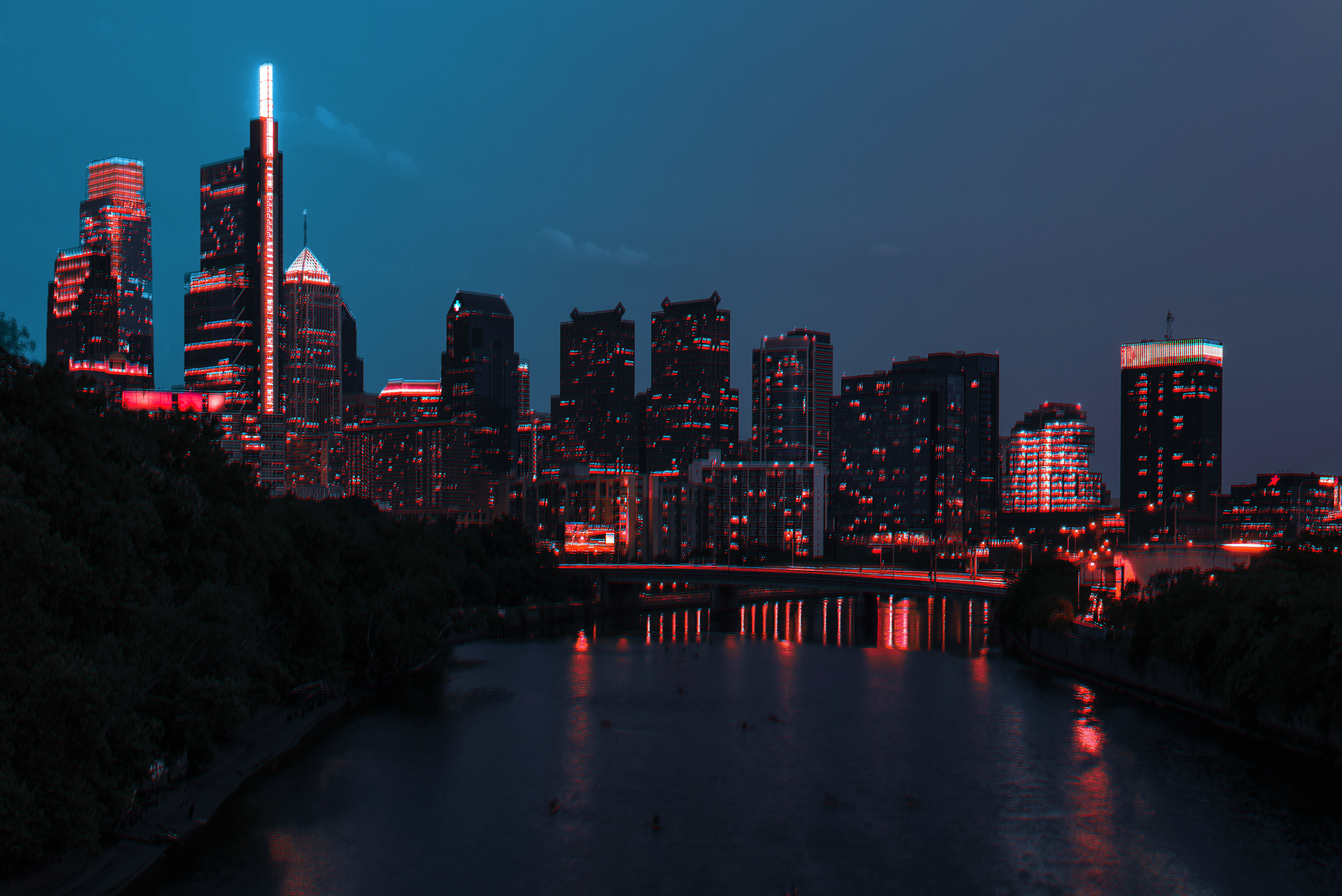 Philadelphia Skyline at Night